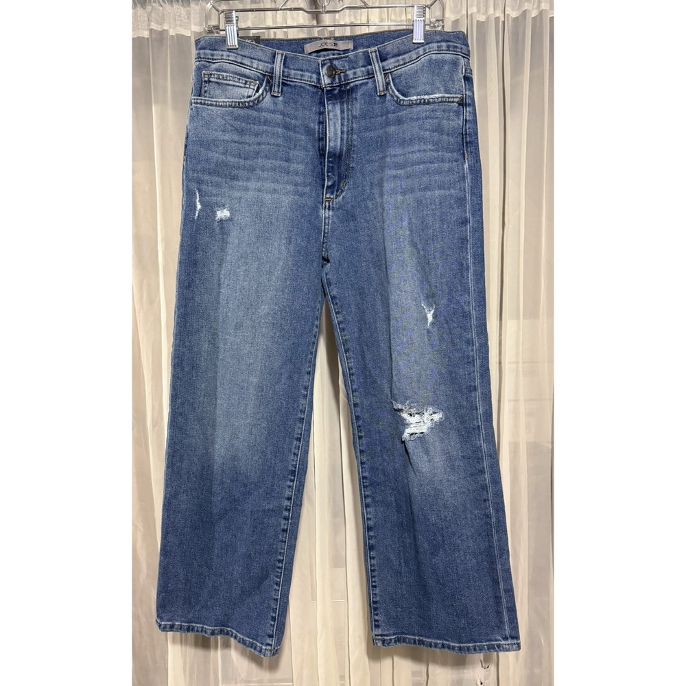 Joe’s Jeans Distressed High Rise Wide Leg Crop Flawless Denim Jeans Size 31